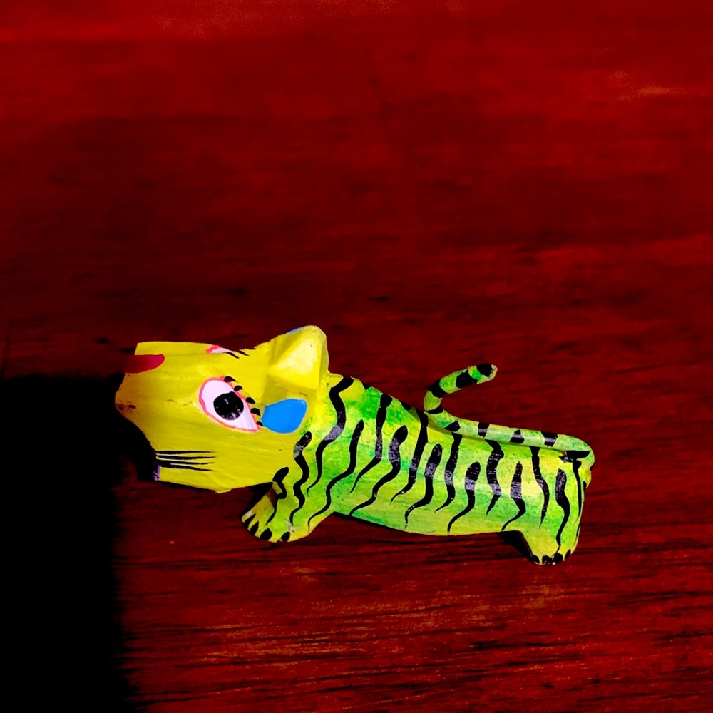 Colorful Handcrafted Animal Figurine, symbolic protector. Hand made in MC . Must
